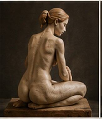 Sculpture figurative en céramique, visuel d’ambiance